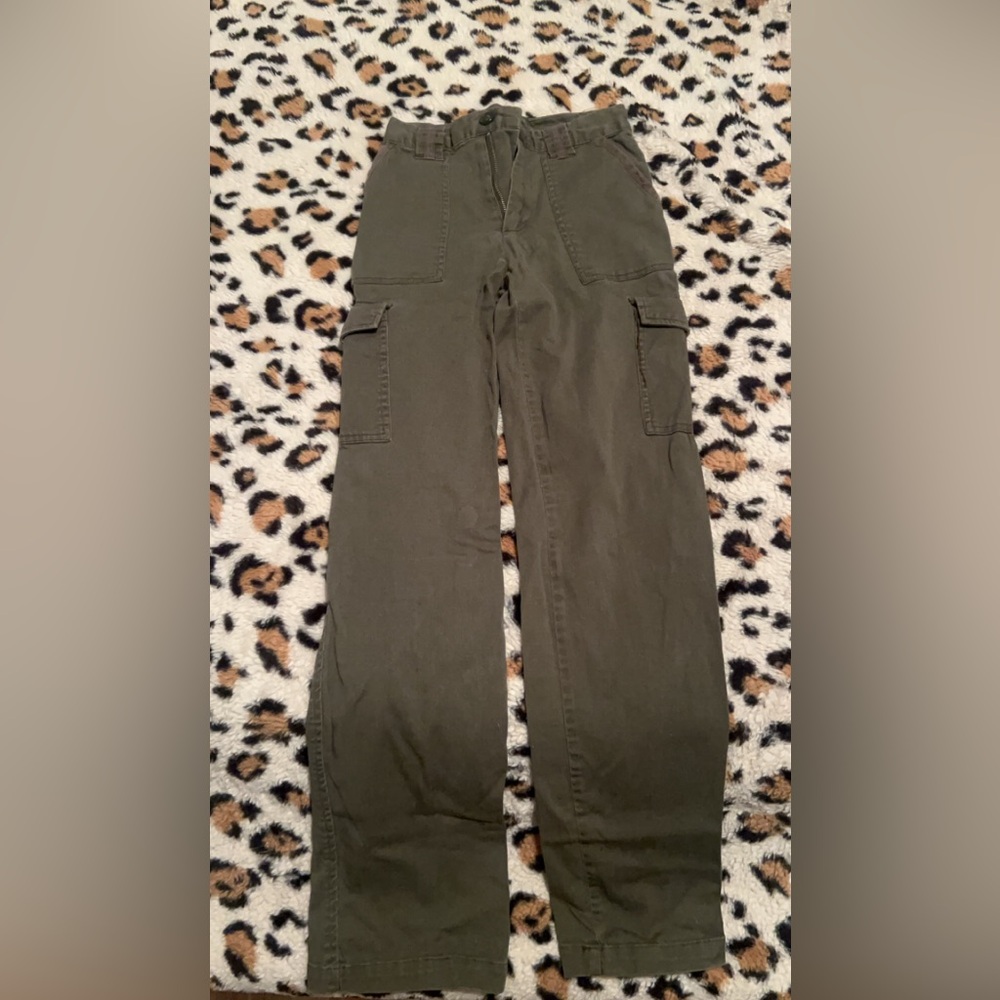 Rewind Dark Green Cargo Pants